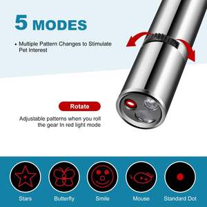 Puntero recargable USB de alta calidad, juguetes interactivos de luz roja, bolígrafo láser Chaser, juguete de entrenamiento para gatos - Product Image 3