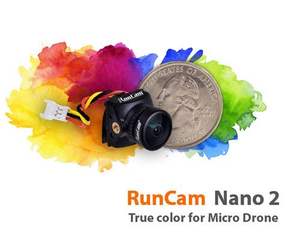 RunCam kamera CMOS FPV untuk Drone RC, RunCam Nano <span class=keywords><strong>2</strong></span> 1/<span class=keywords><strong>3</strong></span> inci 700TVL <span class=keywords><strong>2</strong></span>.1mm FOV 155 derajat - Product Image 3