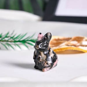 Estatua de Conejo Tallada en Cuarzo Natural Hecha a Mano, Elegante Estatua de Animal de Cristal para Decoración del Hogar y Regalos, Disponible para Venta al por Mayor - Product Image 3