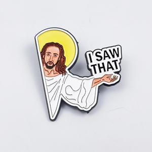 Wholesale Religious Jesus Love Cross Theme Alloy Soft Enamel Pins for Women with Embossing Printing Prayer Souvenir - Product Image 4