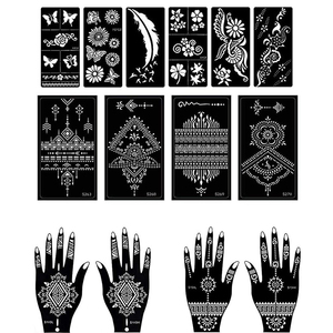 <span class=keywords><strong>Fuente</strong></span> de la fábrica de moda adhesivo Henna <span class=keywords><strong>tatuaje</strong></span> del brillo plantillas - Product Image 6