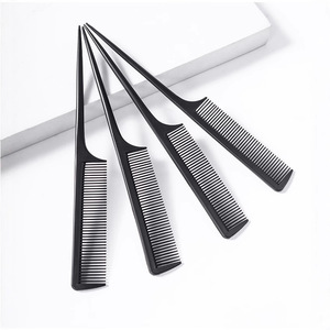 <span class=keywords><strong>Peigne</strong></span> à queue de rat professionnel durable antistatique à dents fines en fibre de carbone et nylon, plusieurs couleurs, pour salon de coiffure, usage commercial - Product Image 4