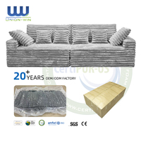 Canapé modulaire convertible Union Win Tanzuo, ensemble de canapés sectionnels modernes en velours avec structure en acier, canapé-lit pliable pour salon