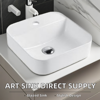 Design moderne Céramique Sanitaire Salle de bain Lavabo New Art Bassin en or Noir Blanc Or Couleurs pour Hôtels et Toilettes
