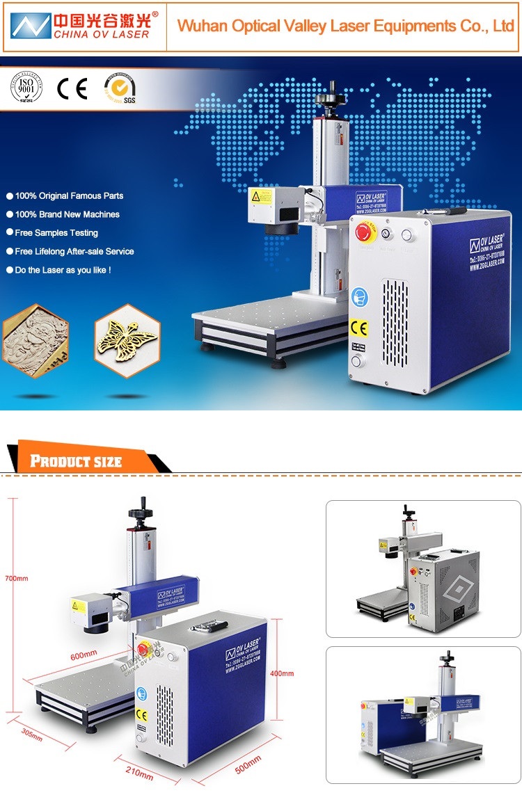 Best 2.5D fiber laser engraving machine 30w 50w 60w 100w with motorized z axis for 3D engraving of coins medals