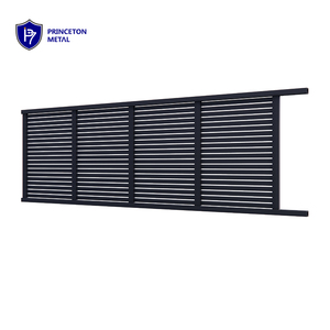 Cerca de Privacidad de Aluminio Negro Fácil de Ensamblar Paneles de Listones Horizontales sin Excavar para Aplicaciones de Seguridad - Product Image 3