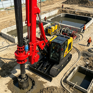 Plataforma de Perforación Rotatoria Hidráulica de Alto Rendimiento con Sistema de Guía de Verticalidad Automática para Trabajos de Cimentación de Pilares de Puentes - Product Image 2
