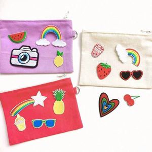 Customizable Embroidery <b>Patches</b> for DIY Canvas Cosmetic Bag Pencil Straps - Product Image 1