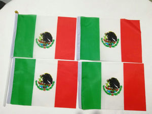 Banderas de Mano Ajustables Antiarrugas con Logotipo Personalizado QM, 14*21cm, Poliéster, Símbolo Nacional para Ceremonias y Celebraciones - Product Image 6