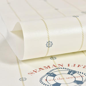 Estilo Mediterráneo dibujos animados velero habitación de los niños papel tapiz autoadhesivo dormitorio estudio Fondo pared decoración papel tapiz - Product Image 2