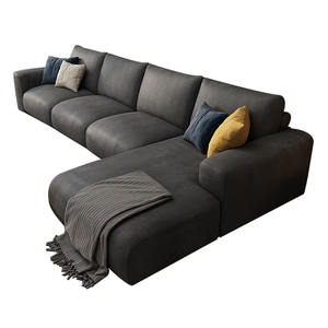 أثاث المنزل الحديث الأوروبي خشبي النسيج أريكة غرفة المعيشة الاقسام طقم أريكة - Product Image 3