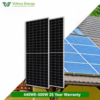 Sistem Panel Surya Rumah Tangga 440W-770W dengan Panel Surya 450W IP67 BIPV N-Type Mono PERC Half Cell 550W Tipe HJT
