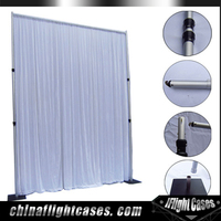 Système de toile de fond portable en tuyaux et draperies |   Support de rideau réglable pour événements et mariages