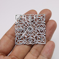 Charmes pendentifs décoration métal filigrane résultats embellissements pour bricolage épingle à cheveux collier boucle d'oreille fabrication de bijoux