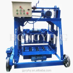 Good quality hollow solid paving QMY4-40 mobile semi-automatic concrete block making machine