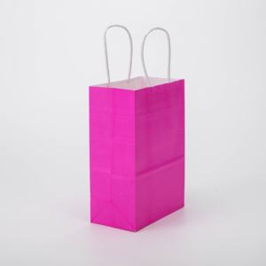 Bolsa de papel Kraft con logotipo personalizado, bolsa de papel de compras amarilla para embalaje de alimentos para llevar, Bolsa de papel Barata <span class=keywords><strong>Sac</strong></span> En Papier - Product Image 4