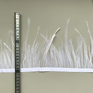 Großhandel DIY Handwerk handgemachte <span class=keywords><strong>Emu</strong></span> Fasan Feder Trimmen gefärbte Muster für Karneval Kostüm Dekorationen - Product Image 3