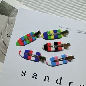 Pala pico de pato abolladura plana flequillo salón maquillaje comprobar pinzas para el cabello sin arrugas sin rastro pliegue menos sin doblar pinza para el cabello a cuadros - Product Image 3