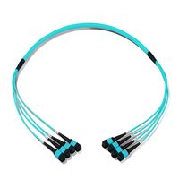 Câble Trunk Fibervision MPO, Cordon de Brassage Fibre Optique Multimode OM4 12/24/36 Cœurs MPO-MPO