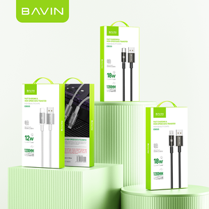 Cable de Datos de Carga Rápida <span class=keywords><strong>USB</strong></span> Tipo <span class=keywords><strong>C</strong></span> de Nailon Trenzado CB303 de 18 W de BAVIN al por Mayor para Teléfonos Celulares - Product Image 1