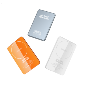 Batería Externa Magnética Inalámbrica Ultra Delgada de 7.3mm de Aleación de Aluminio F15 con Pantalla LED Digital, Logotipo Personalizado Gratuito, 5000mAh de Energía para Todo el Día - Product Image 1