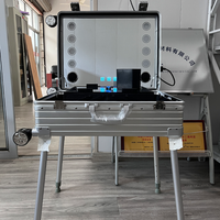 Usine Designer Maquillage Boîte Maquillage Trolley Cas Cosmétique En Aluminium Personnalisé Imprimé OEM En Alliage D'aluminium Protection Eva Mousse CN;ZHE