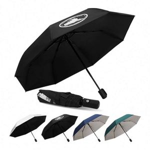 Parapluie pliable promotionnel à double couche, 3 sections, protection solaire extérieure, anti-UV, avec impression de logo - Product Image 2