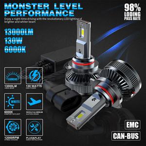 V28 130W 12000LM LED H11 H4 H1 H7 9005 Faros delanteros de coche, 6000K Sistema de iluminación automática de luz blanca para camiones, <span class=keywords><strong>SUV</strong></span>, 9-60V Compatible - Product Image 2