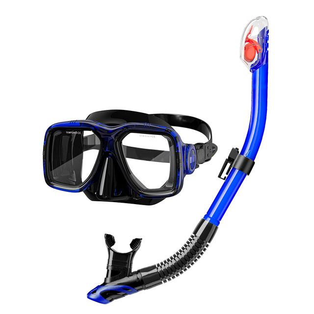 Wholesale ZMZ DIVE High Quality Double Lens Tempered Glass Scuba Diving Mask CE Certified Unisex Adult Snorkeling Gear Set