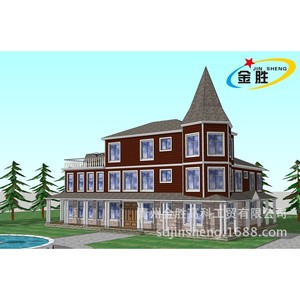 Villa con estructura de acero ligero, diseño moderno, solución total para la construcción de villas - Product Image 2