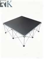 Scène mobile en aluminium et contreplaqué 4ft*4ft avec support en aluminium pour mariages, spectacles, expositions et événements musicaux
