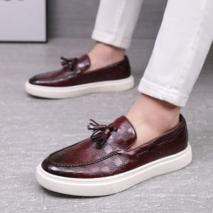 Vente en gros d'usine chaussures décontractées pour garçons printemps automne chaussures pour hommes formelles de bureau en cuir véritable - Product Image 4