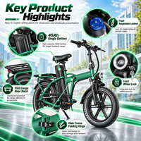 QMWHEEL F30 Pro Vélo Électrique Pliant 20 Pouces 250W 48V 45Ah Longue Portée en Stock au Royaume-Uni Vente en Gros