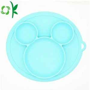 Bol en silicone amusant en forme de <span class=keywords><strong>Mickey</strong></span> pour bébé, facile à nettoyer, <span class=keywords><strong>assiette</strong></span> en silicone pour tout-petit, assiettes pour bébé - Product Image 3