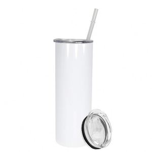 Botella de Agua Térmica de Acero Inoxidable de Doble Pared con Aislamiento al Vacío, de 20 oz, con Pajita, para Sublimación - Product Image 1