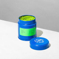 Boîte en métal vide de qualité alimentaire 30-100g Matcha en métal, thé, café en poudre, vente en gros d'usine d'emballages ronds de luxe