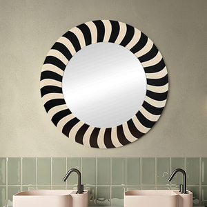 Nhà máy tùy chỉnh nghệ thuật Deco MDF Khung gương Vòng <span class=keywords><strong>Zebra</strong></span> in trang trí tường gương Đối với trang chủ - Product Image 4