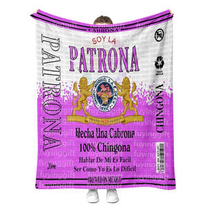 Couverture de soja floue super douce de haute qualité LA <span class=keywords><strong>Patrona</strong></span> couverture personnalisée mexicaine Borracho Chingona Toxica couvertures en flanelle polaire - Product Image 5