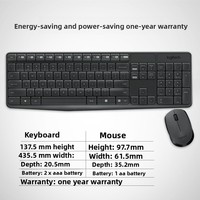 Ensemble clavier et souris sans fil programmable MK235, 104 touches, USB, 1000 dpi, touches multifonctions, design ergonomique, confortable