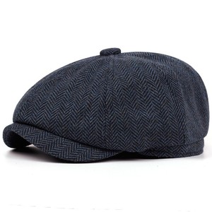 Casquettes plates classiques en tweed pour hommes, style Baker Boy, décontractées, à visière plate, pour toutes les saisons, avec logo personnalisé - Product Image 5