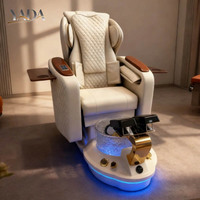 Fauteuil de pédicure professionnel robuste avec système de jets de bain à remous en cuivre et plastique, drainage automatique pour massage des pieds et soins de beauté