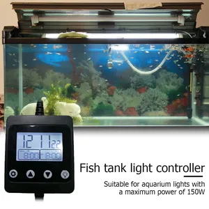 Akvaryum LED ışık kontrol Dimmer modülatör LCD ekran balık tankı için akıllı zamanlama karartma sistemi