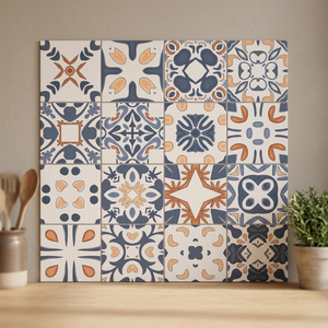 Azulejos de Cerámica Digitales Marroquíes Color Marfil de 400x400 mm, Porcelana Mate Antideslizante para Diseño de Interiores de Baños - Product Image 3
