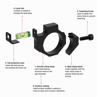 Support de montage pour lunette de visée en alliage d'aluminium avec niveau à bulle 25,4 mm 30 mm 35 mm pour accessoires optiques