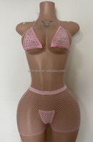 Vadulyer Prêt à Expédier, Disponible en 10 Couleurs au Choix, Tenues de Danse Exotique et de Striptease avec Diamants