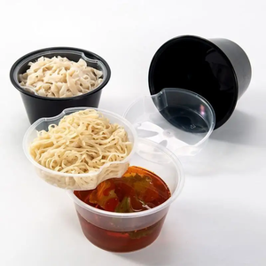 Einweg-<span class=keywords><strong>2</strong></span>-lagige runde PP-Plastiks uppe Ramen Noodle Bowl Insert Tray für Lunchboxen - Product Image 4