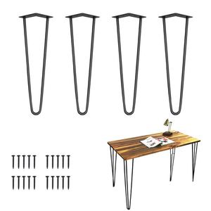 Wholesale 28 Inch Black Hairpin Metal TV Cabinet End <b>Table</b> Furniture <b>Leg</b> 4 Pcs Steel Rods for Dining Hospital Use Cheap Price - Product Image 2
