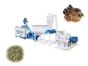Machine d'alimentation animale 1-10 t/h, machine certifiée CE pour bétail, volaille, machines de broyage à granulés, mélangeur pour nouvelle condition pour la production - Product Image 3