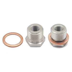 ตัวแปลงเกลียวเหล็กชุบนิกเกิลแบบ CNC ขนาด M18x1.5 เป็น M10x1 ความแม่นยำสูง ผ่านการสอบเทียบมาตรฐาน ใช้กับตัวกรองน้ำมันเชื้อเพลิง - Product Image 3