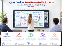 Écran tactile intelligent LCD LED 4K de 65 pouces, tableau blanc interactif, 20 points tactiles, Android 14, 4 Go de RAM, enseignement scolaire